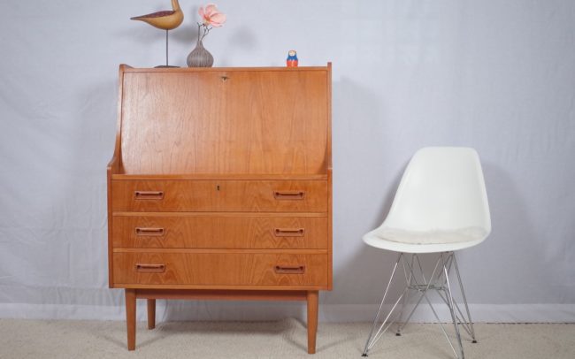 Dänischer Sekretär/Schreibtisch von Tibergaard Teak Vintage 1960er