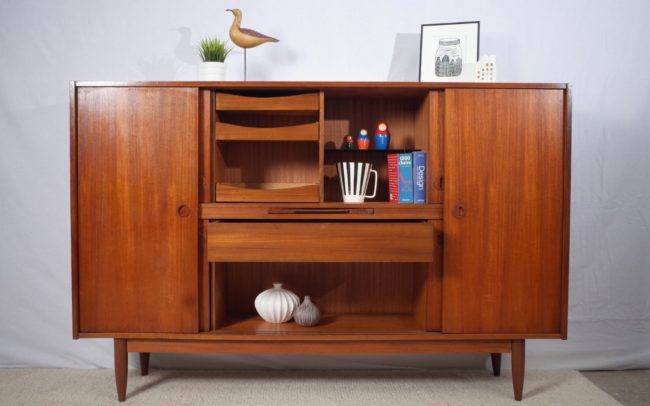 Dänisches Mid-Century Highboard von Skandiaform aus Teak