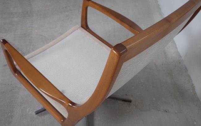 Eugen Schmidt Sessel mit Hocker Mid Century Vintage